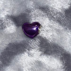 Purple pandora heart charm